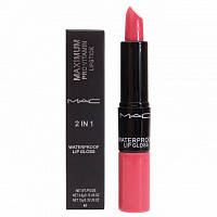 Блеск + помада MAC 2 in 1 Maximum Pro Vitamin Lipstick and Waterproof Lipgloss