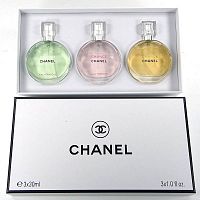 Парфюмерный набор Chanel Chance Eau de Toilette/Chance Eau Tendre/Chance Eau Fraiche 3x30 ml оптом в Новосибирск 